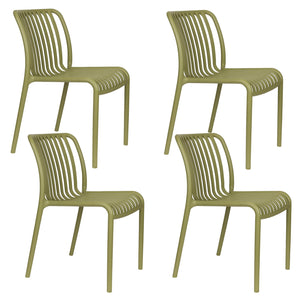   Molded Outdoor Stackable Chairs (4) | Oroa.com