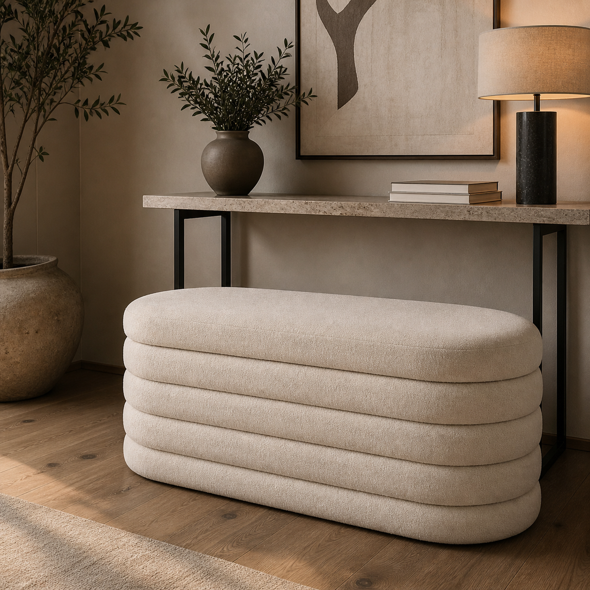   Modern furniture - Beige Storage Bench - www.oroa.com | Oroa.com