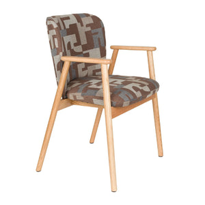   Modern furniture - Brown Printed Dining Armchairs (2) - www.oroa.com | Oroa.com
