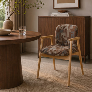   Modern furniture - Brown Printed Dining Armchairs (2) - www.oroa.com | Oroa.com