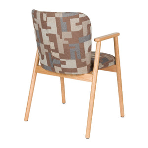   Modern furniture - Brown Printed Dining Armchairs (2) - www.oroa.com | Oroa.com