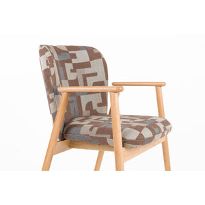   Modern furniture - Brown Printed Dining Armchairs (2) - www.oroa.com | Oroa.com