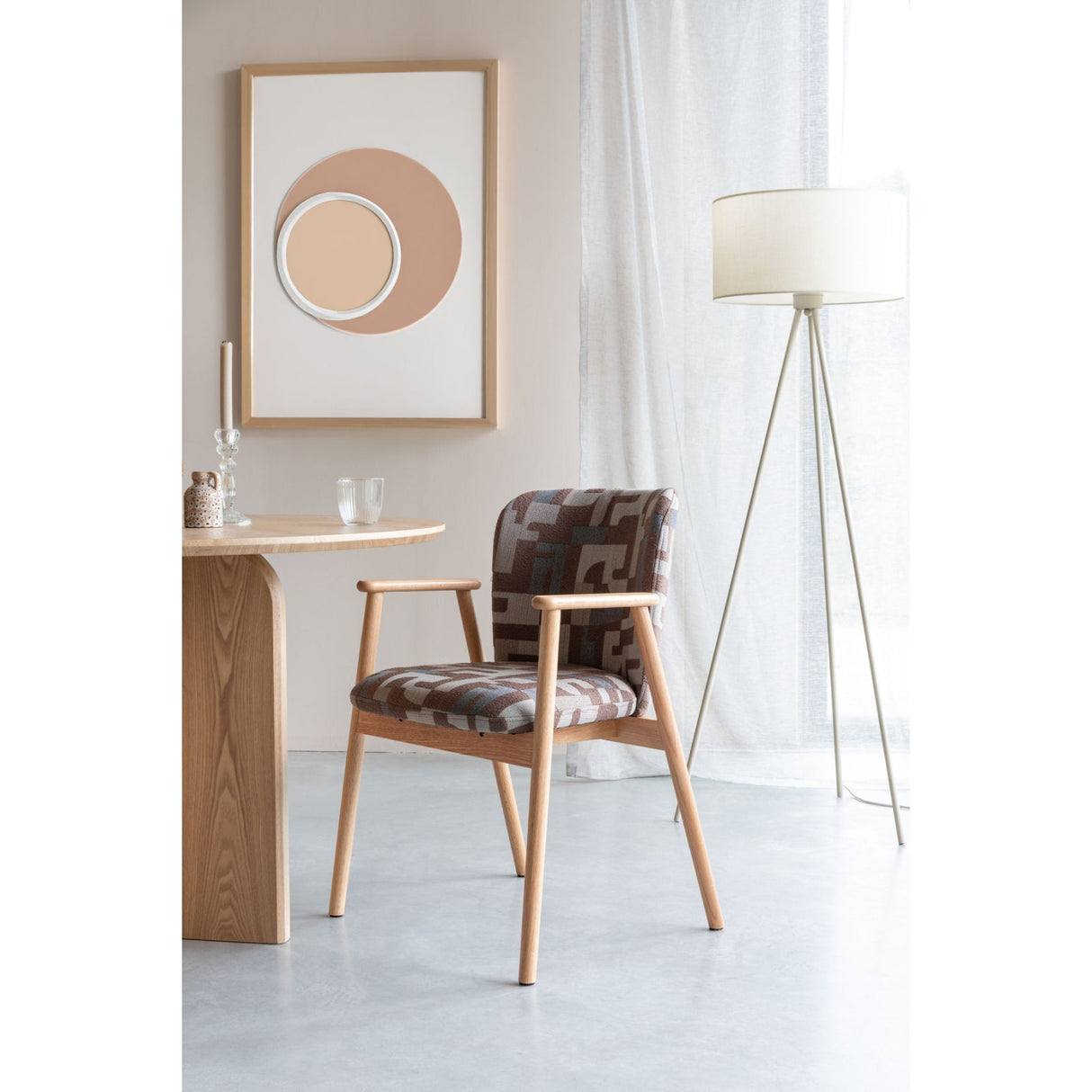   Modern furniture - Brown Printed Dining Armchairs (2) - www.oroa.com | Oroa.com