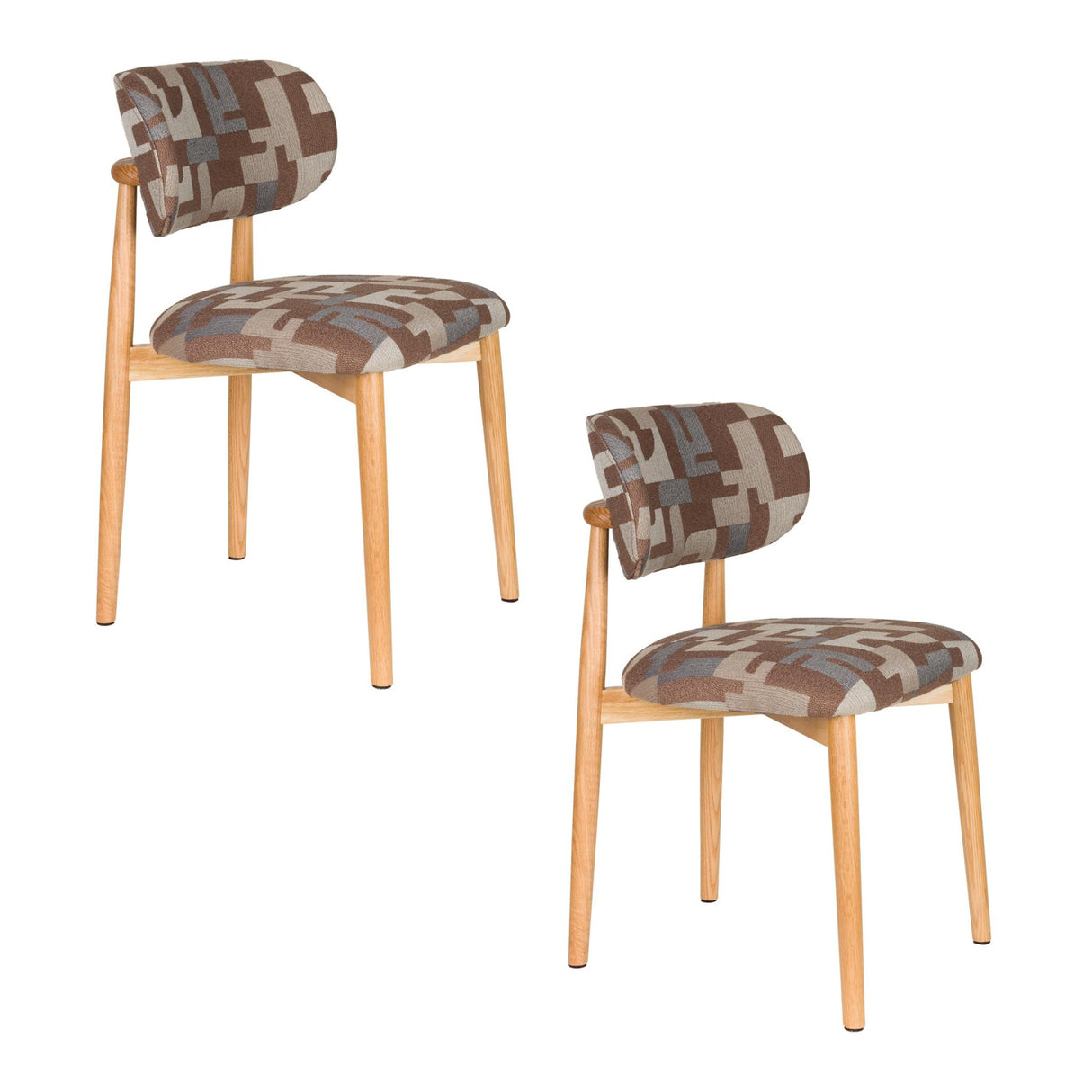   Modern furniture - Brown Printed Dining Chairs (2) - www.oroa.com | Oroa.com