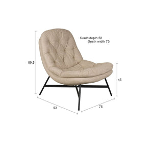   Modern furniture - Beige Tufted Lounge Chair - www.oroa.com | Oroa.com
