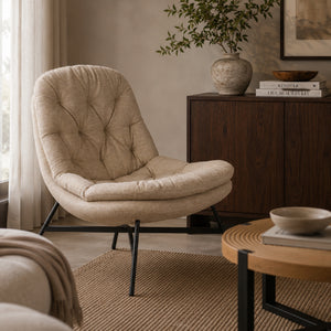   Modern furniture - Beige Tufted Lounge Chair - www.oroa.com | Oroa.com