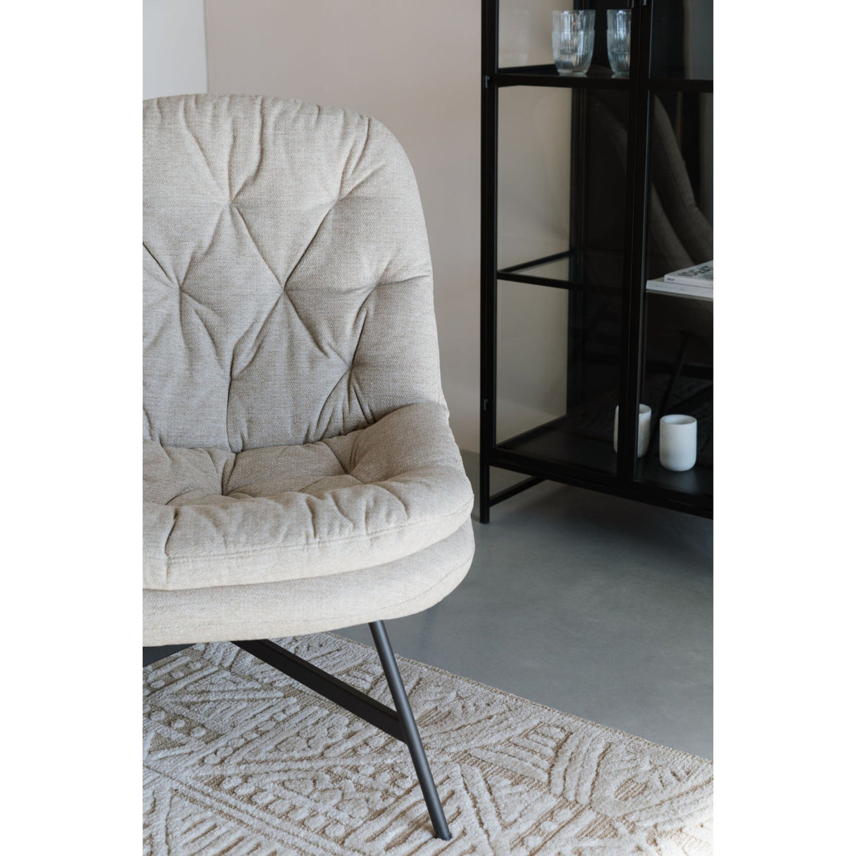   Modern furniture - Beige Tufted Lounge Chair - www.oroa.com | Oroa.com
