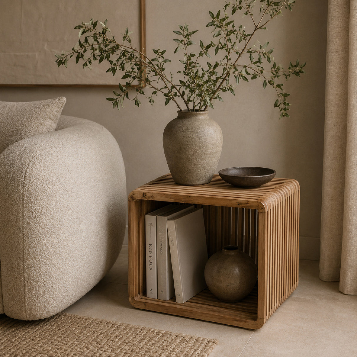   Modern furniture - Slatted Teak Shelf - www.oroa.com | Oroa.com