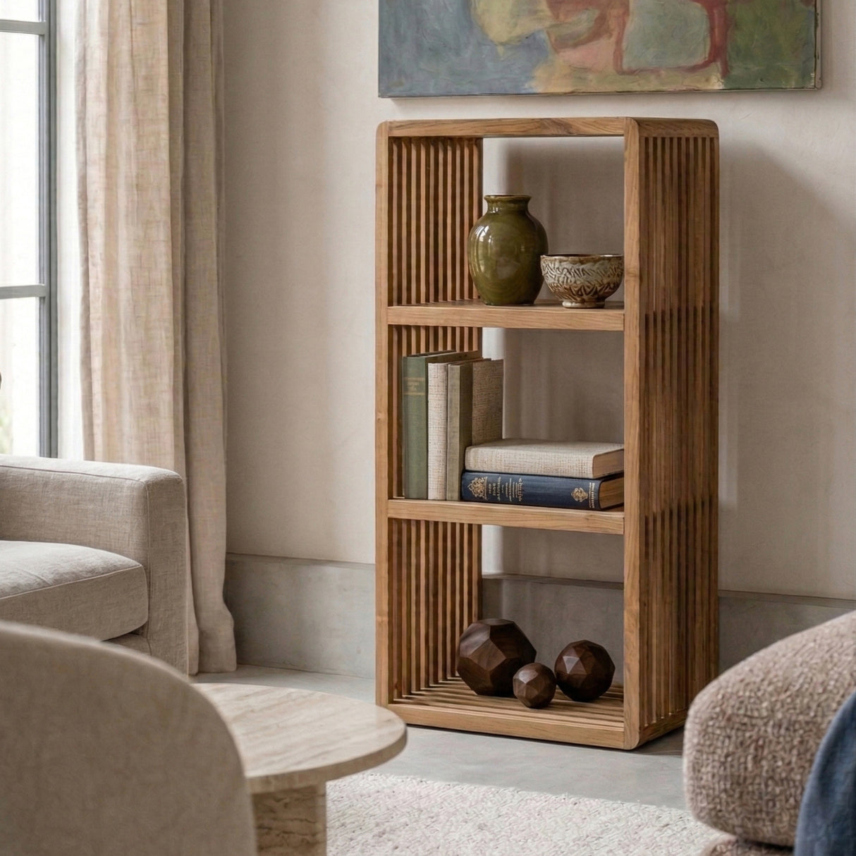   Modern furniture - Slatted Teak Shelf - www.oroa.com | Oroa.com