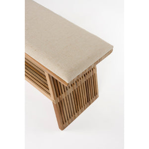   Modern furniture - Cotton Seat Teak Bench - www.oroa.com | Oroa.com