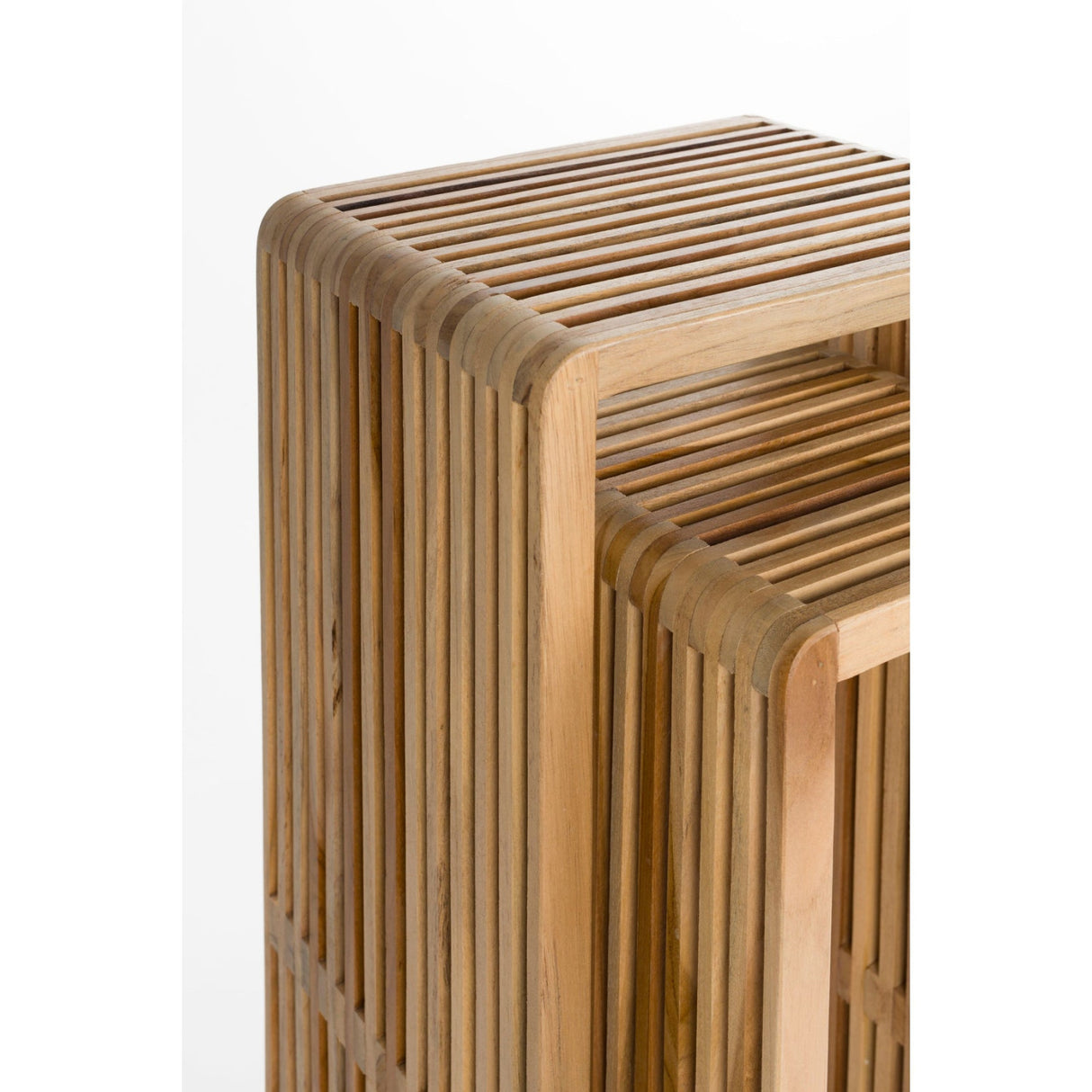   Modern furniture - Slatted Teak Plant Stand Set (2) - www.oroa.com | Oroa.com