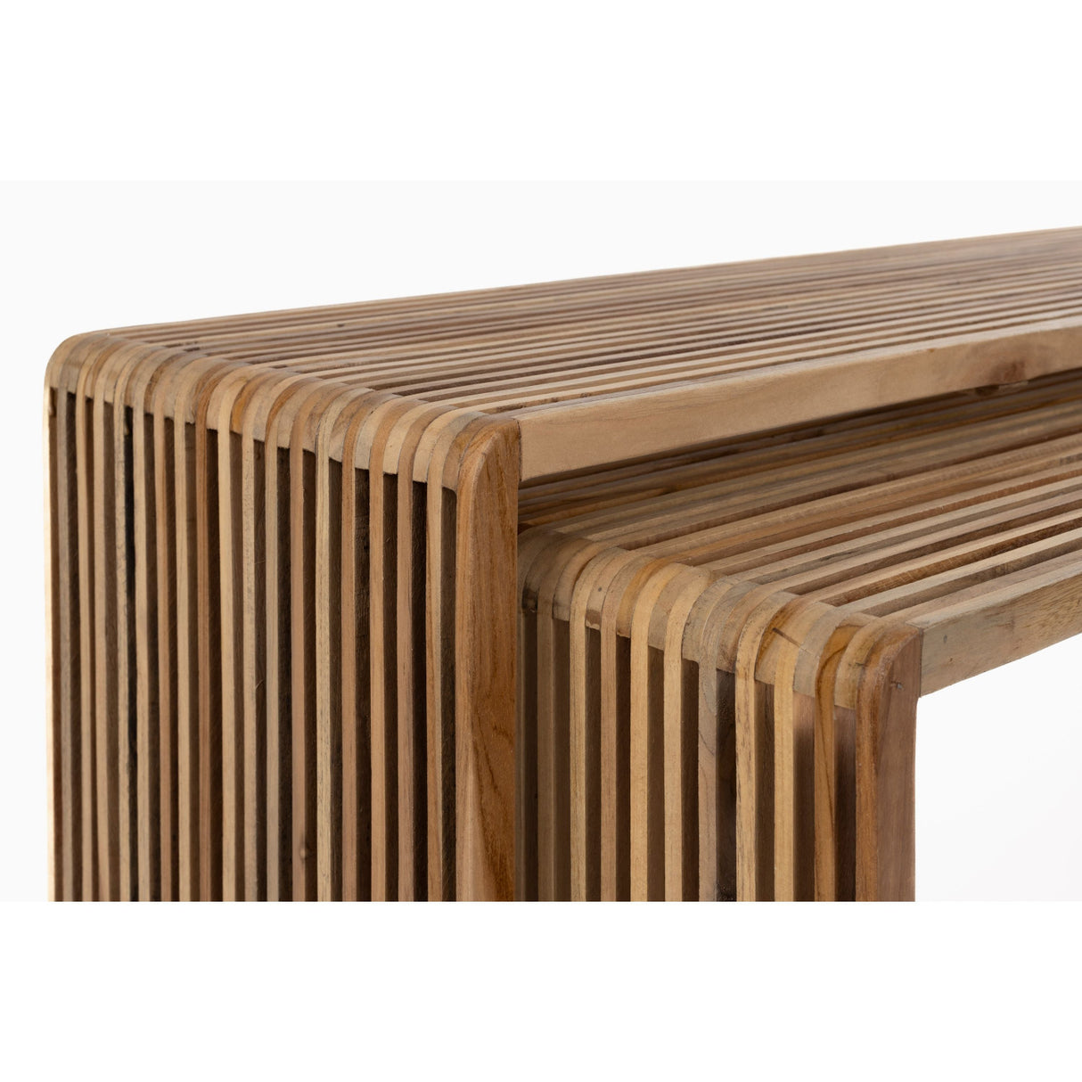   Modern furniture - Slatted Teak Nesting Coffee Tables (2) - www.oroa.com | Oroa.com
