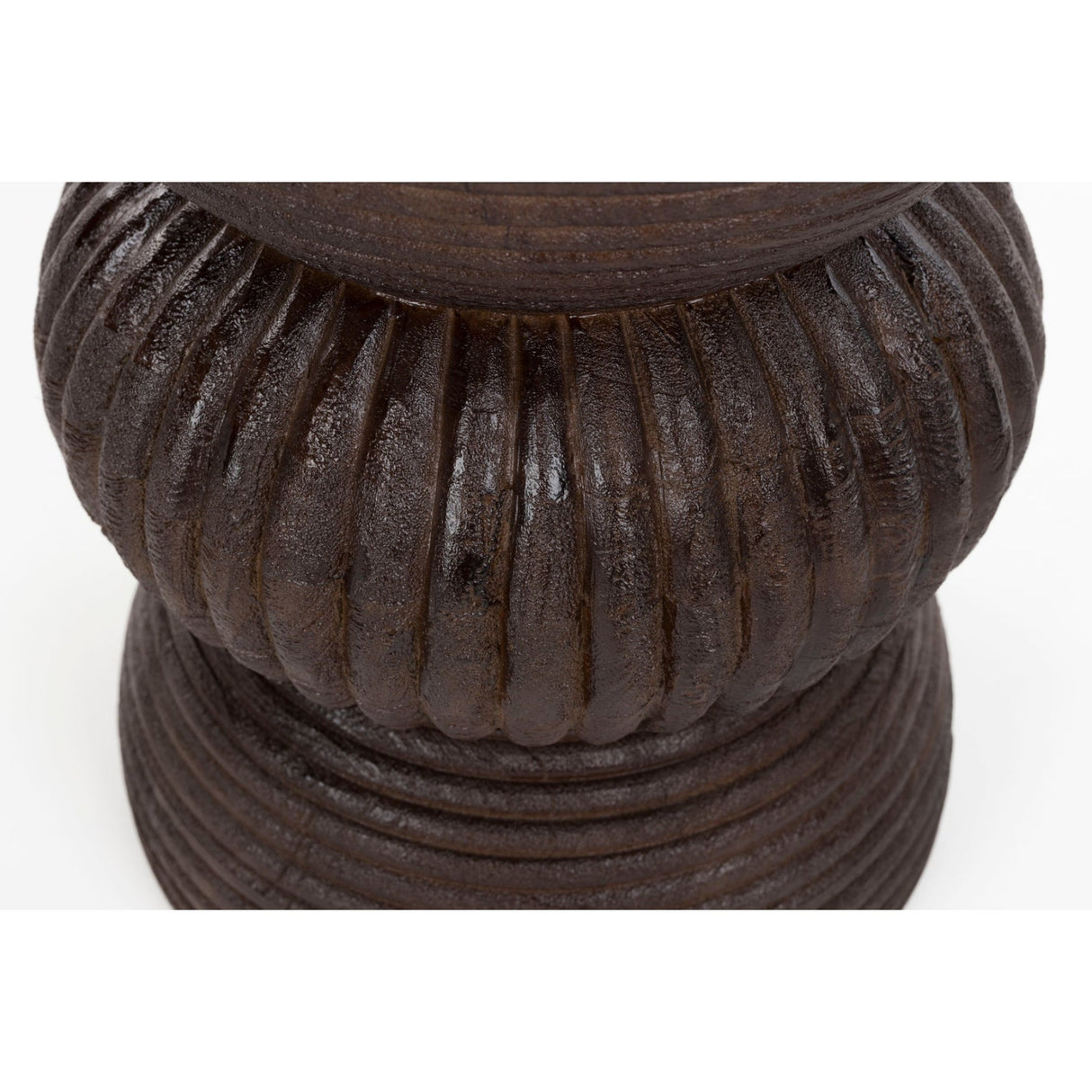   Modern furniture - Brown Wooden Fluted Side Table - www.oroa.com | Oroa.com