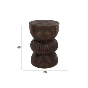   Modern furniture - Brown Wooden Fluted Side Table - www.oroa.com | Oroa.com