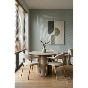   Modern furniture - Beige Round Dining Table - www.oroa.com | Oroa.com