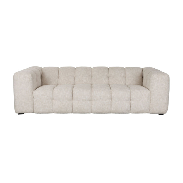 Modern furniture - Beige Linen Channel-Tufted Sofa - www.oroa.com