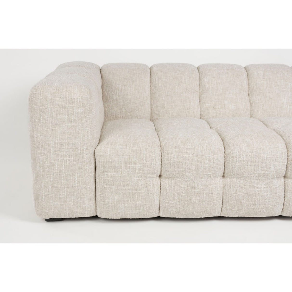   Modern furniture - Beige Linen Channel-Tufted Sofa - www.oroa.com | Oroa.com