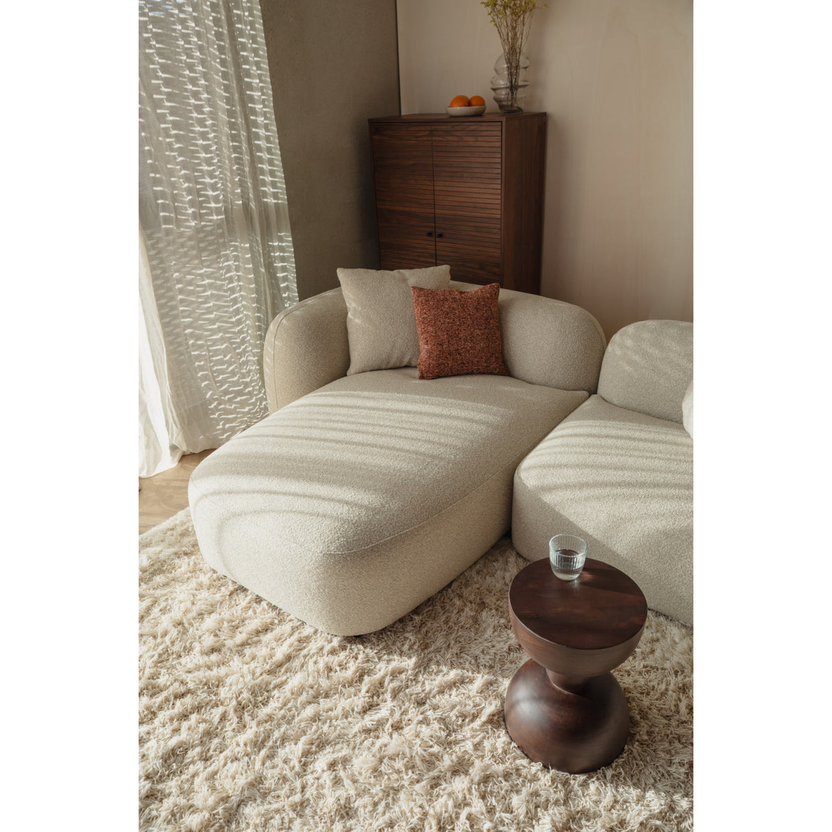   Modern furniture - Beige Sofa with Chaise Lounge - www.oroa.com | Oroa.com