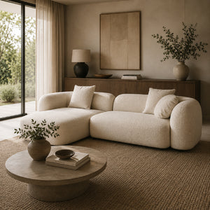   Modern furniture - Beige Sofa with Chaise Lounge - www.oroa.com | Oroa.com