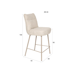   Modern furniture - Upholstered High-Back Counter Stools (2) - www.oroa.com | Oroa.com
