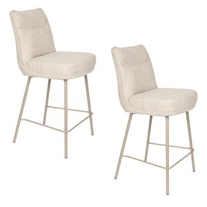   Modern furniture - Upholstered High-Back Counter Stools (2) - www.oroa.com | Oroa.com