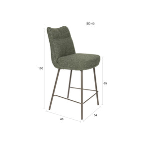   Modern furniture - Upholstered High-Back Counter Stools (2) - www.oroa.com | Oroa.com