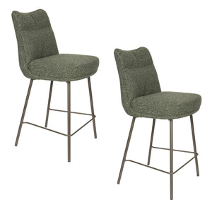   Modern furniture - Upholstered High-Back Counter Stools (2) - www.oroa.com | Oroa.com