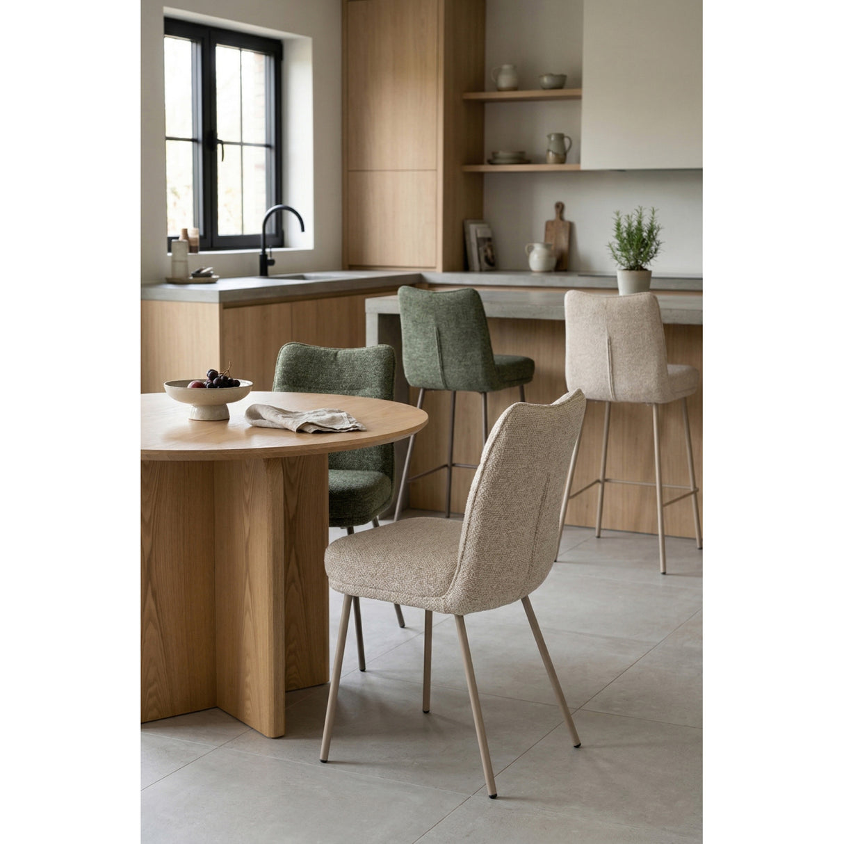   Modern furniture - Upholstered High-Back Dining Chairs (2) - www.oroa.com | Oroa.com