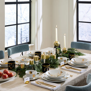 Gold Splatter Porcelain Serving Bowl | Jonathan Adler 1948 | Oroa.com