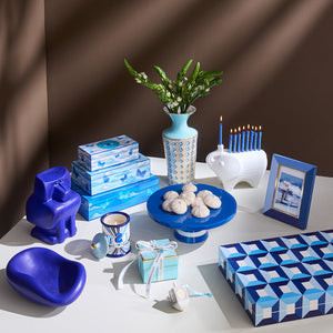 Blue Stoneware Sculpture | Jonathan Adler Cobalt Baboon | Oroa.com