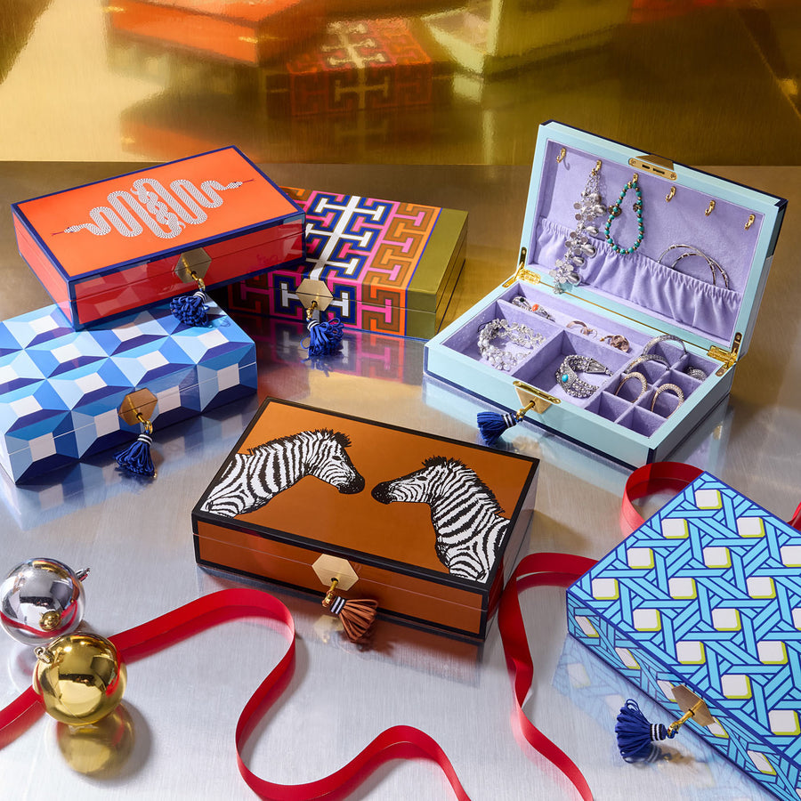 Brown Lacquer Jewelry Box | Jonathan Adler Zebra | Oroa.com