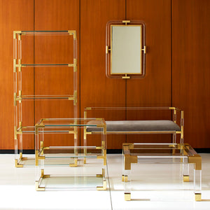 Gray Velvet Bench | Jonathan Adler Jacques | Oroa.com