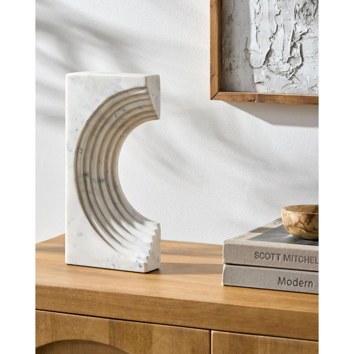   Modern European furniture - Marble Concave Sculpture - www.oroa.com | Oroa.com