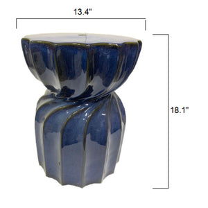   Twisted Hourglass Ceramic Garden Stool | Oroa.com