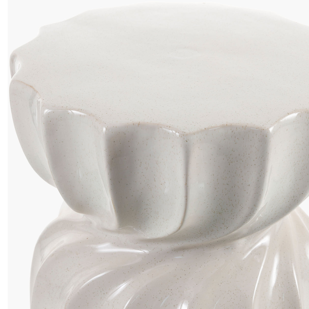   Twisted Hourglass Ceramic Garden Stool | Oroa.com