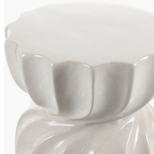  Twisted Hourglass Ceramic Garden Stool | Oroa.com