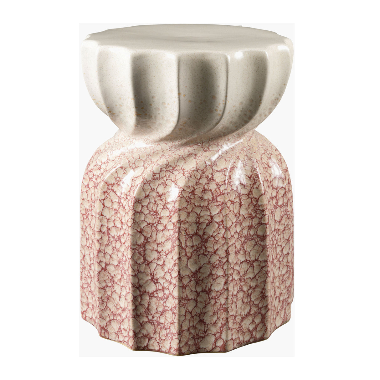   Twisted Hourglass Ceramic Garden Stool | Oroa.com