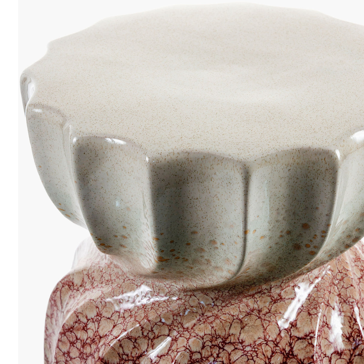   Twisted Hourglass Ceramic Garden Stool | Oroa.com