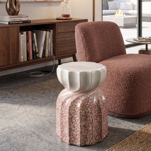   Twisted Hourglass Ceramic Garden Stool | Oroa.com