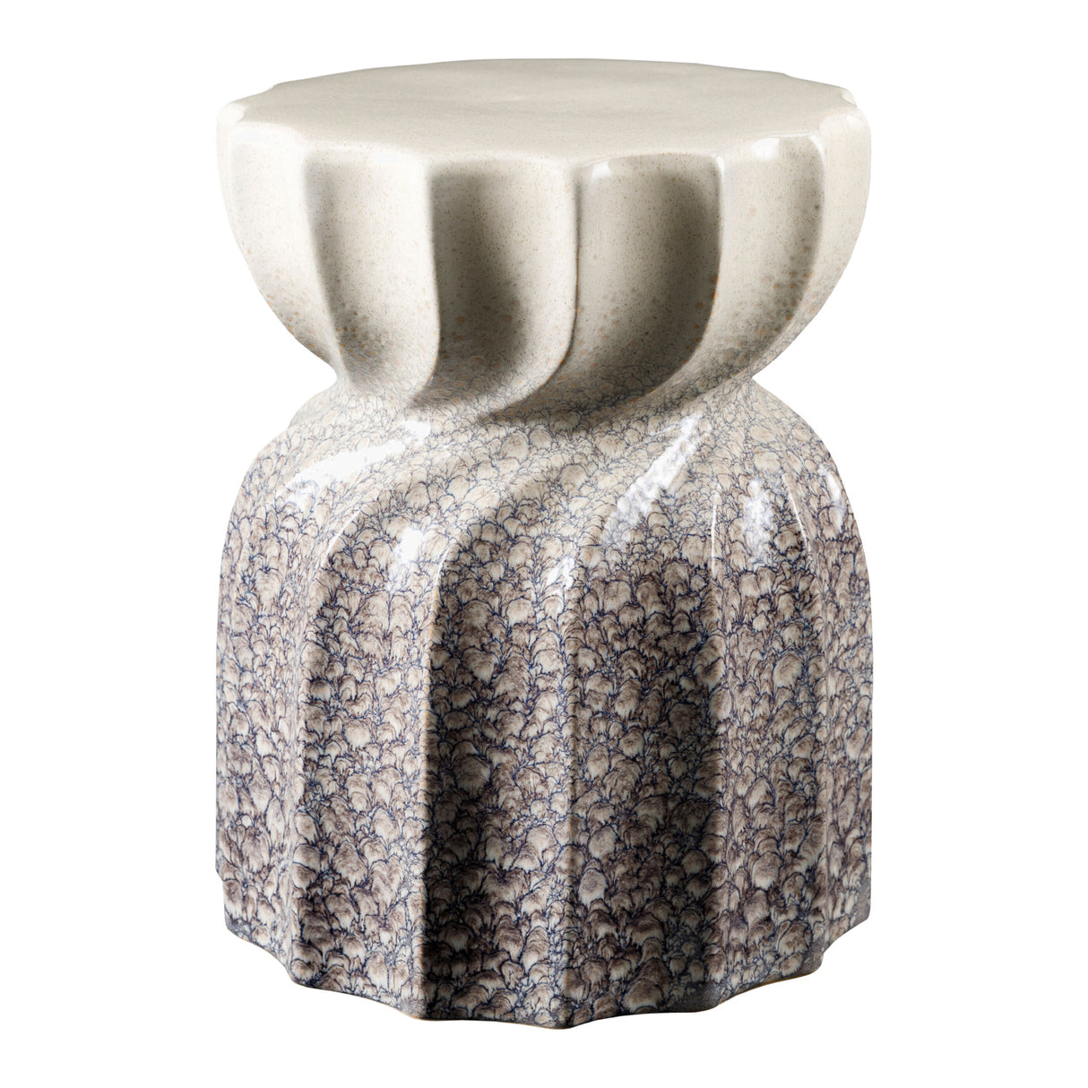   Twisted Hourglass Ceramic Garden Stool | Oroa.com