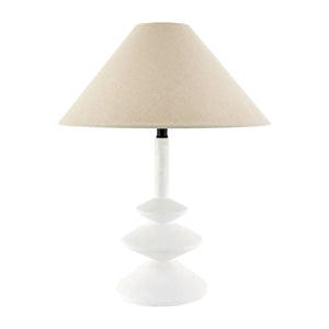   White Empire Linen Table Lamp | Oroa.com