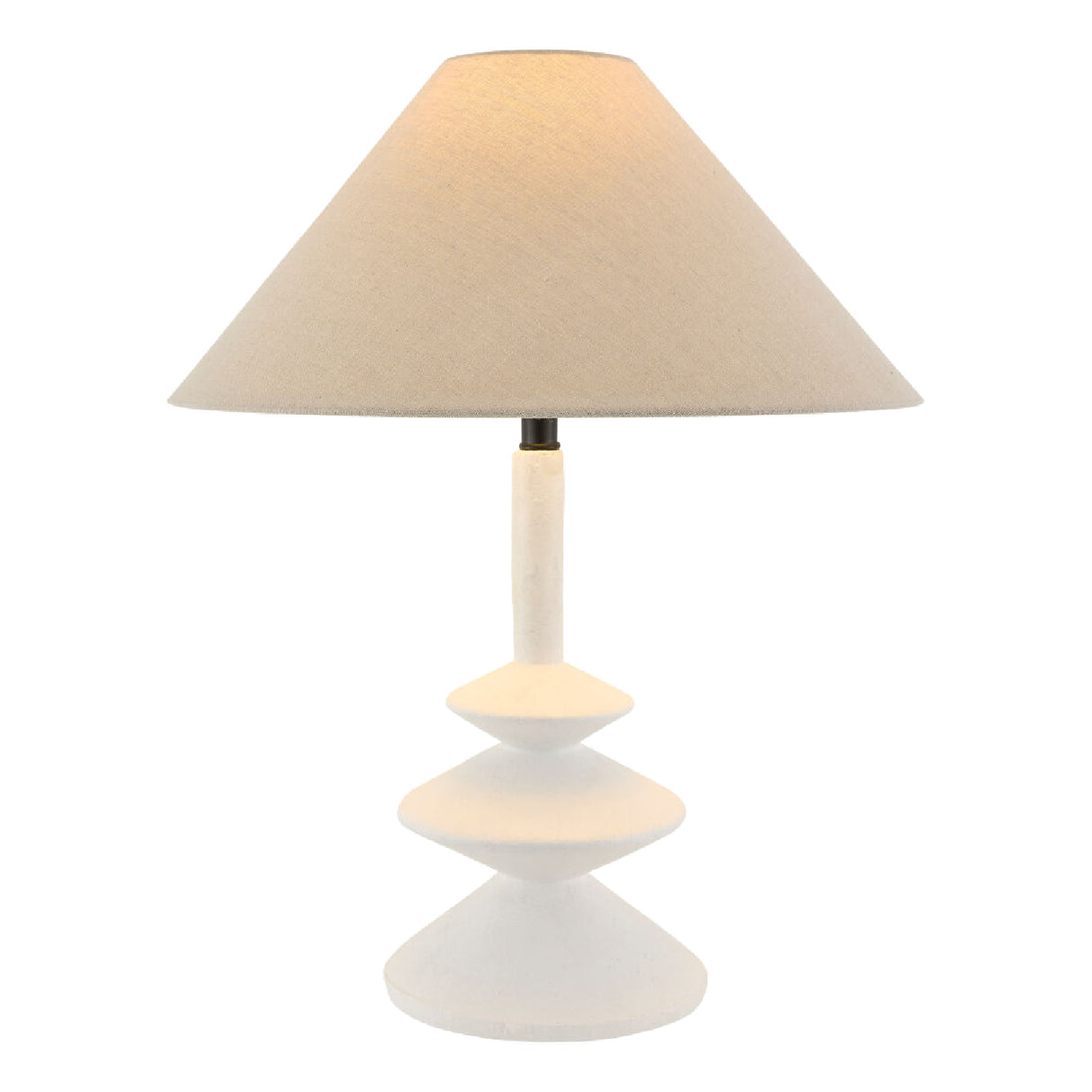  White Empire Linen Table Lamp | Oroa.com