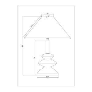   White Empire Linen Table Lamp | Oroa.com