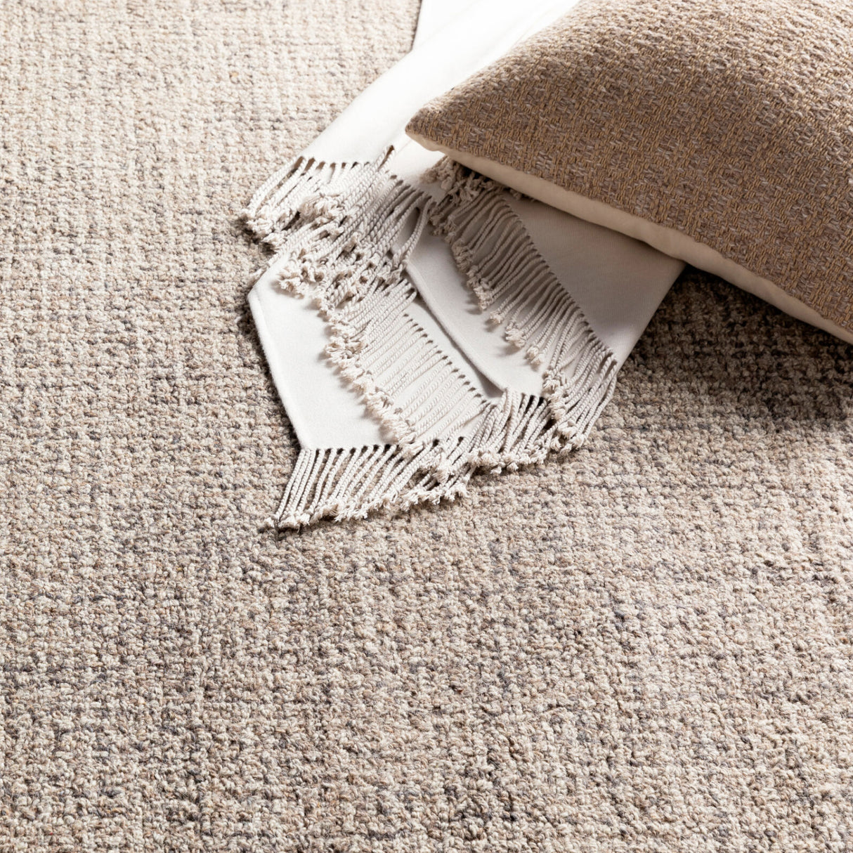   Modern European furniture - Gray Wool Square Carpet - www.oroa.com | Oroa.com
