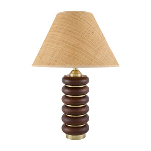  Brown Wooden Seagrass Table Lamp | Oroa.com
