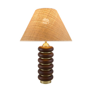  Brown Wooden Seagrass Table Lamp | Oroa.com