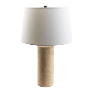   Beige Travertine Accent Table Lamp | Oroa.com