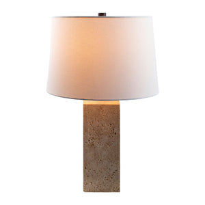   Beige Travertine Accent Table Lamp | Oroa.com