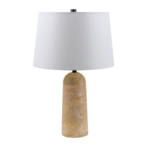   Travertine Base Accent Table Lamp | Oroa.com