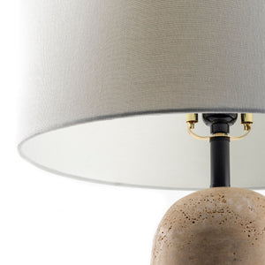   Travertine Base Accent Table Lamp | Oroa.com
